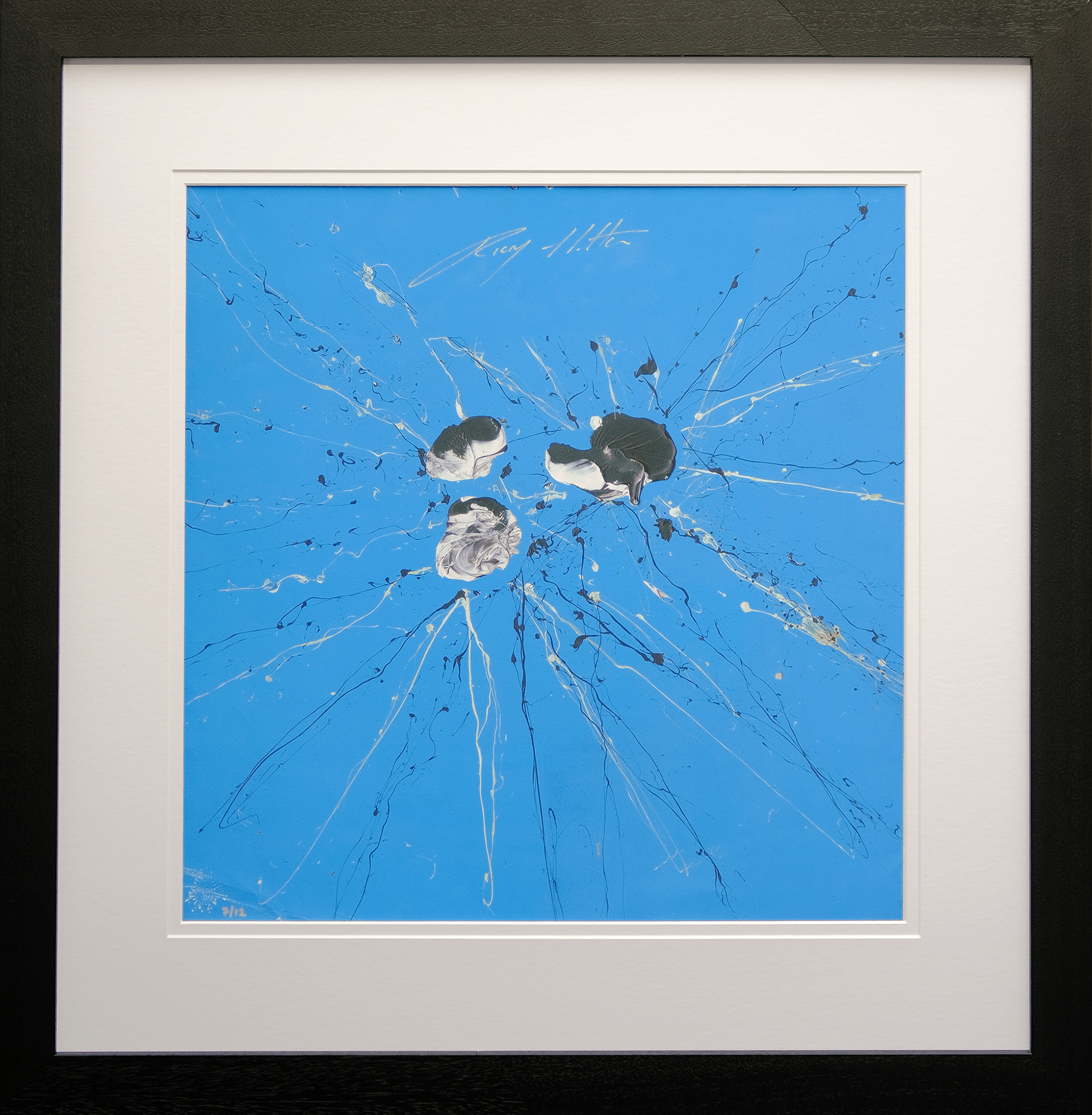 Impact Art created and Signed by Ricky Hatton Framed in Black - Memorabilia Framers Shop